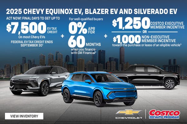 2025 CHEVROLET EQUINOX EV, BLAZER EV, OR SILVERADO EV