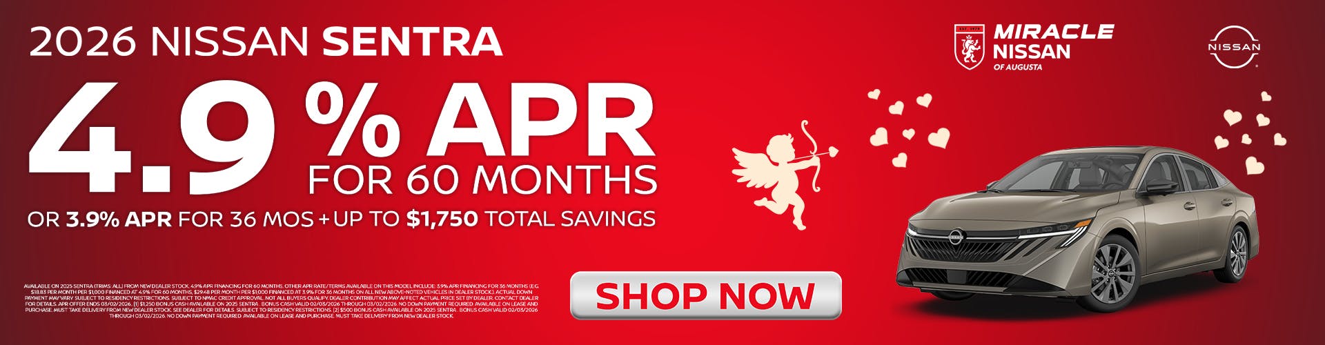 4.9 % APR FOR 60 MONTHS OR 3.9% APR FOR 36 MOS + UP TO $1,750 TOTAL SAVINGS