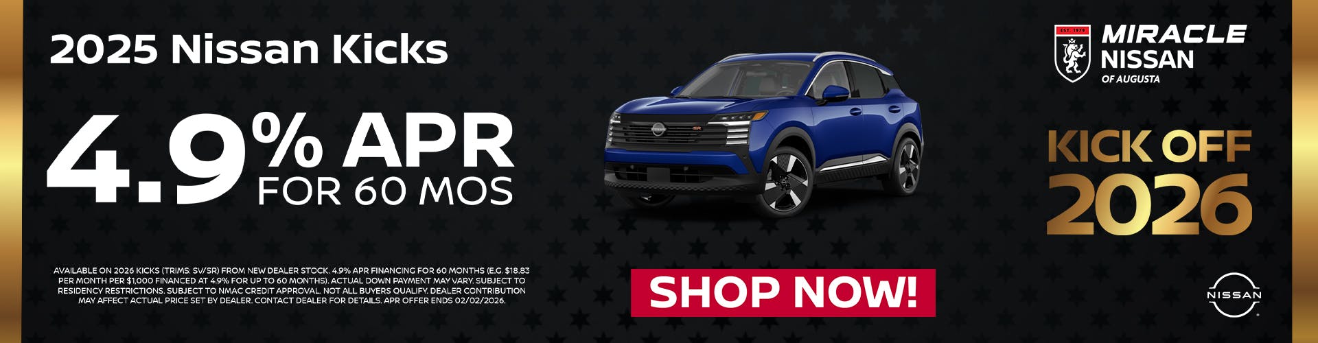 2025 Nissan Kicks 4.9°R 60 MOS