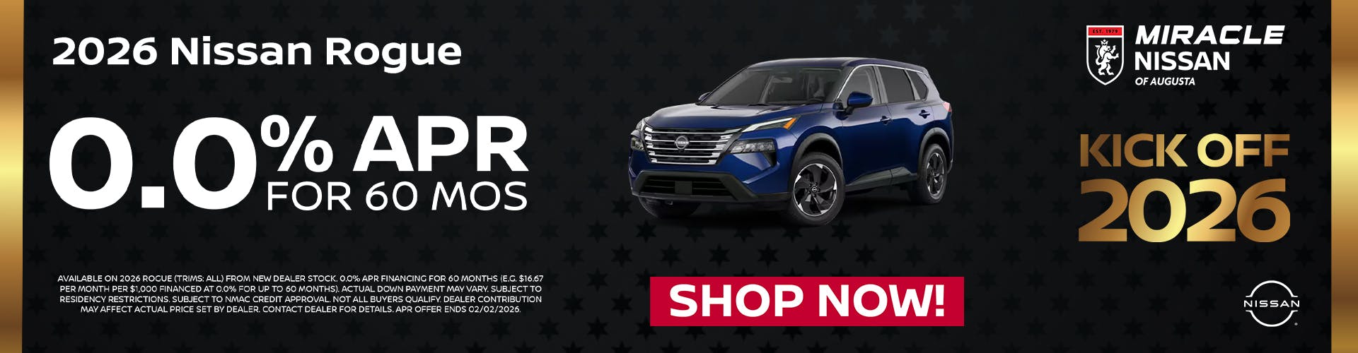 2026 Nissan Rogue 0.0% OR 60 MOS
