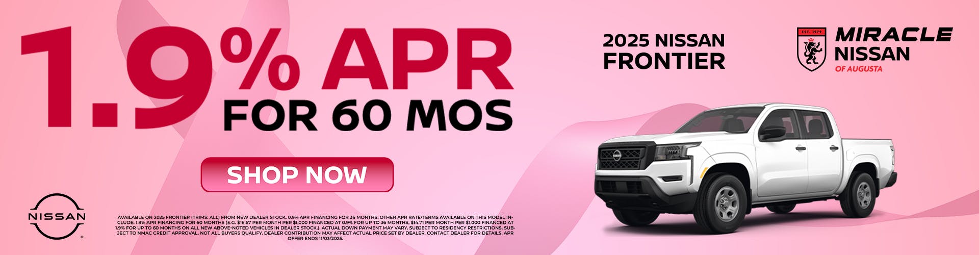 1.9% APR FOR 60 MOS