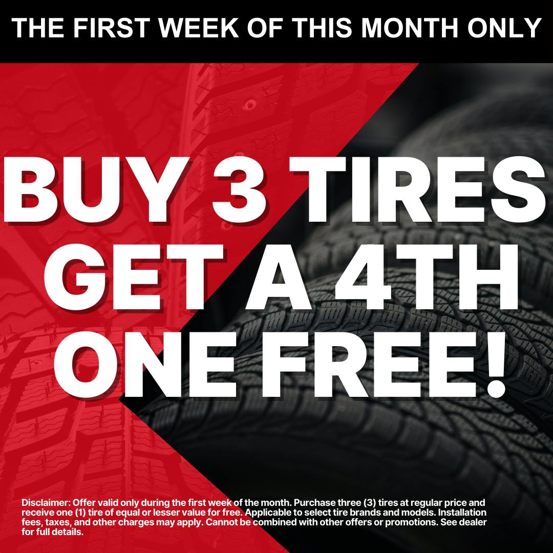 Buy 3 Get 1 Tires | Miracle Nissan of Augusta