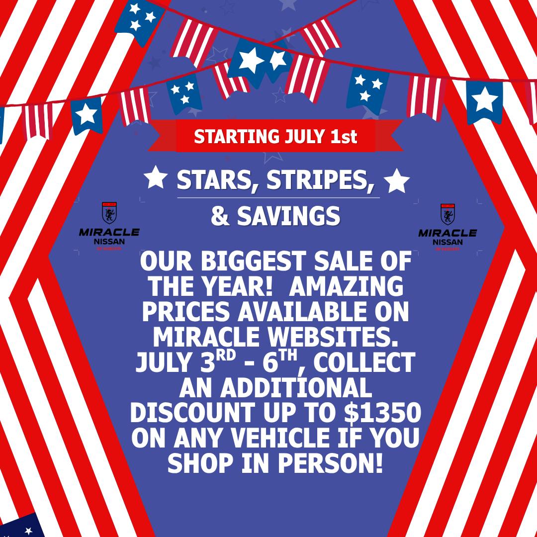 July 4 Stars Stripes Savings