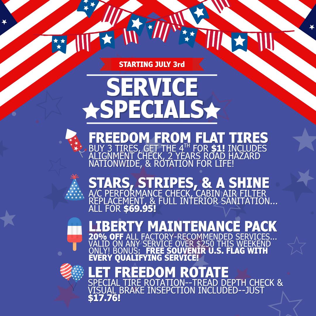 July 4 Service Specials