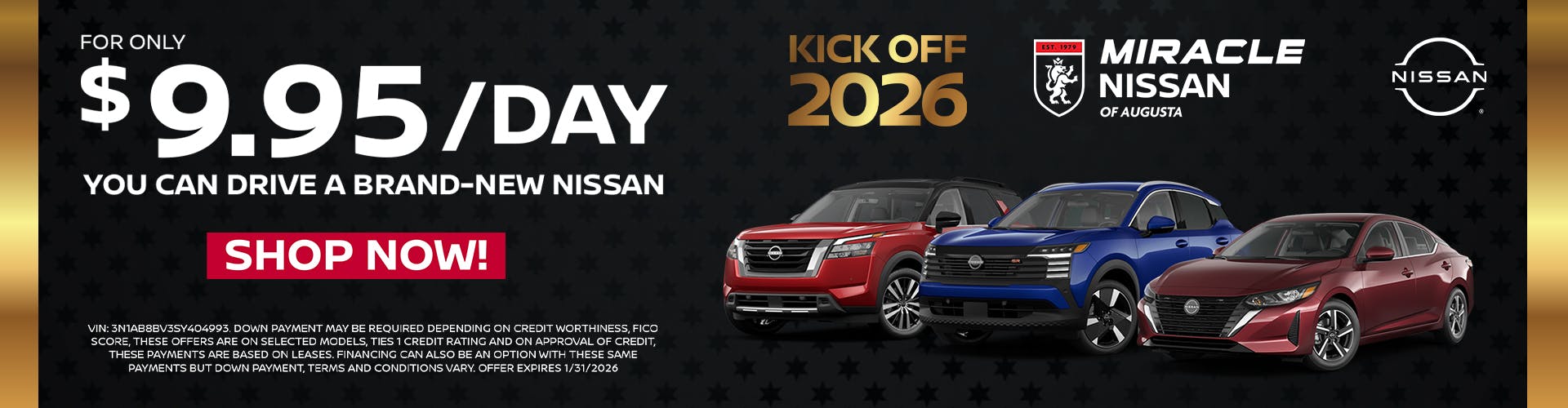 New Nissan $9.95