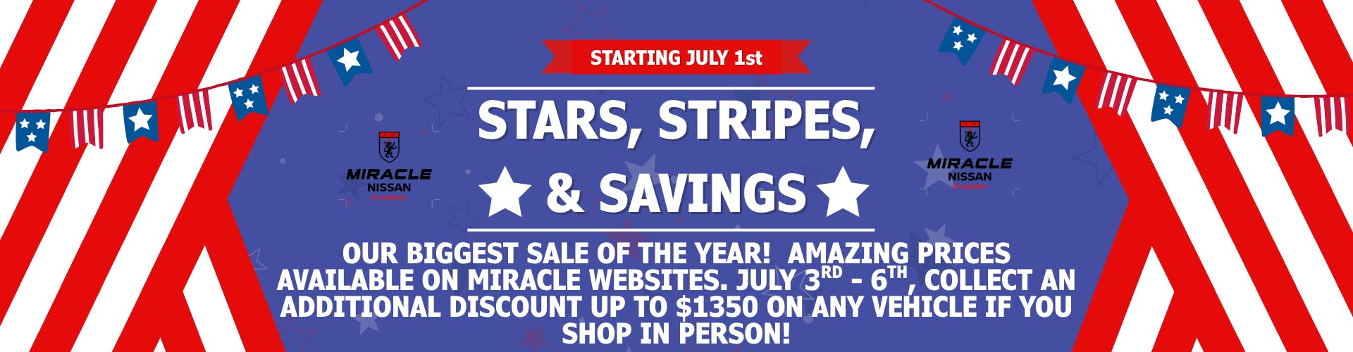 July 4 Stars Stripes Savings