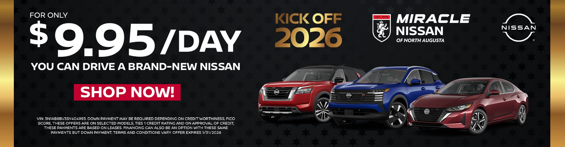 New Nissan $9.95