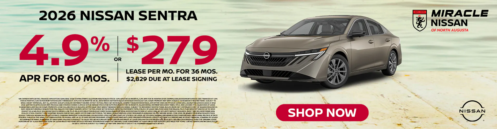 2026 New Nissan Sentra SV
