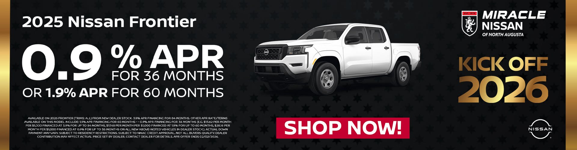 2025 Nissan Frontier 0.9%