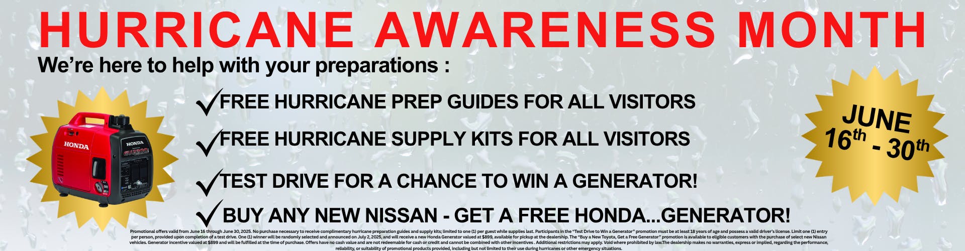 Hurricane Awareness – June