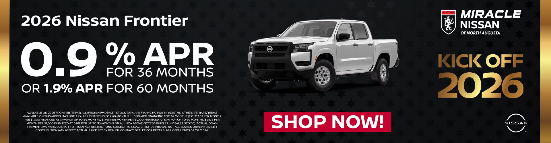 2025 Nissan Frontier 0.9%