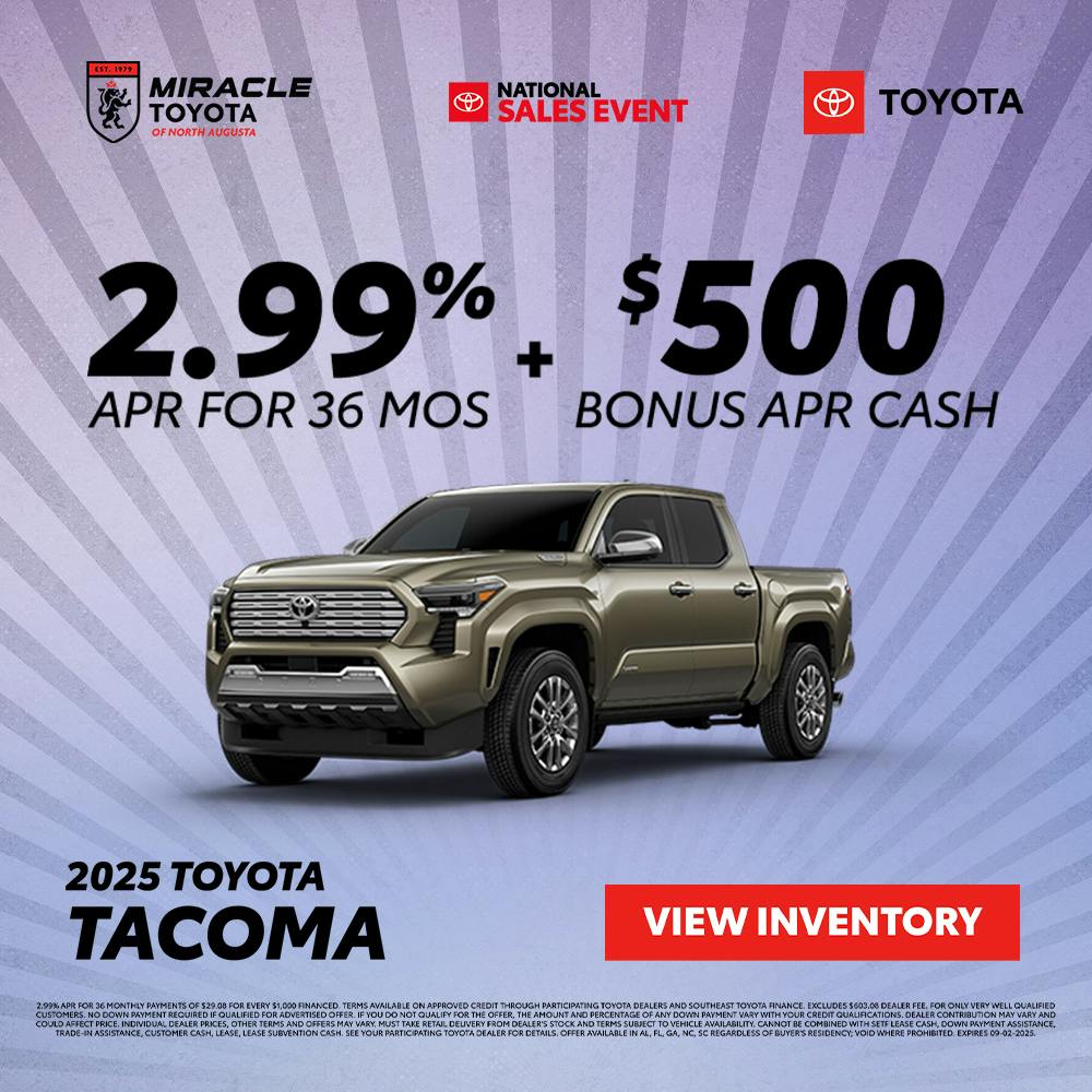 Tacoma Sales Event Banner