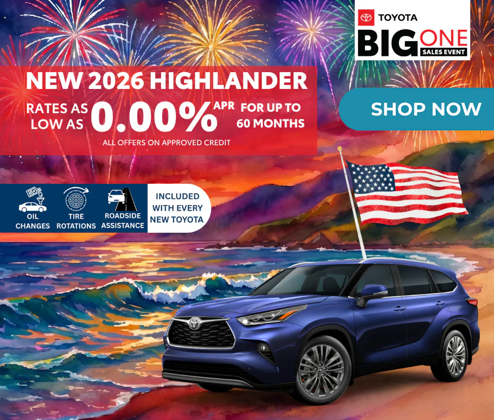 2026 New Toyota Highlander – Rates as Low as 0% APR | Miracle Toyota of North Augusta