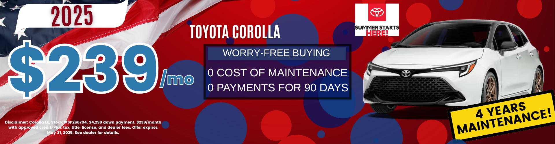 Toyota Corolla – May