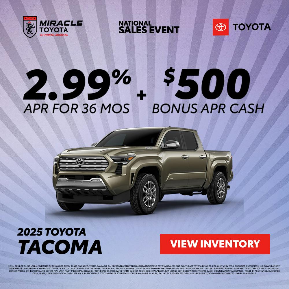 Tacoma Sales Event Banner