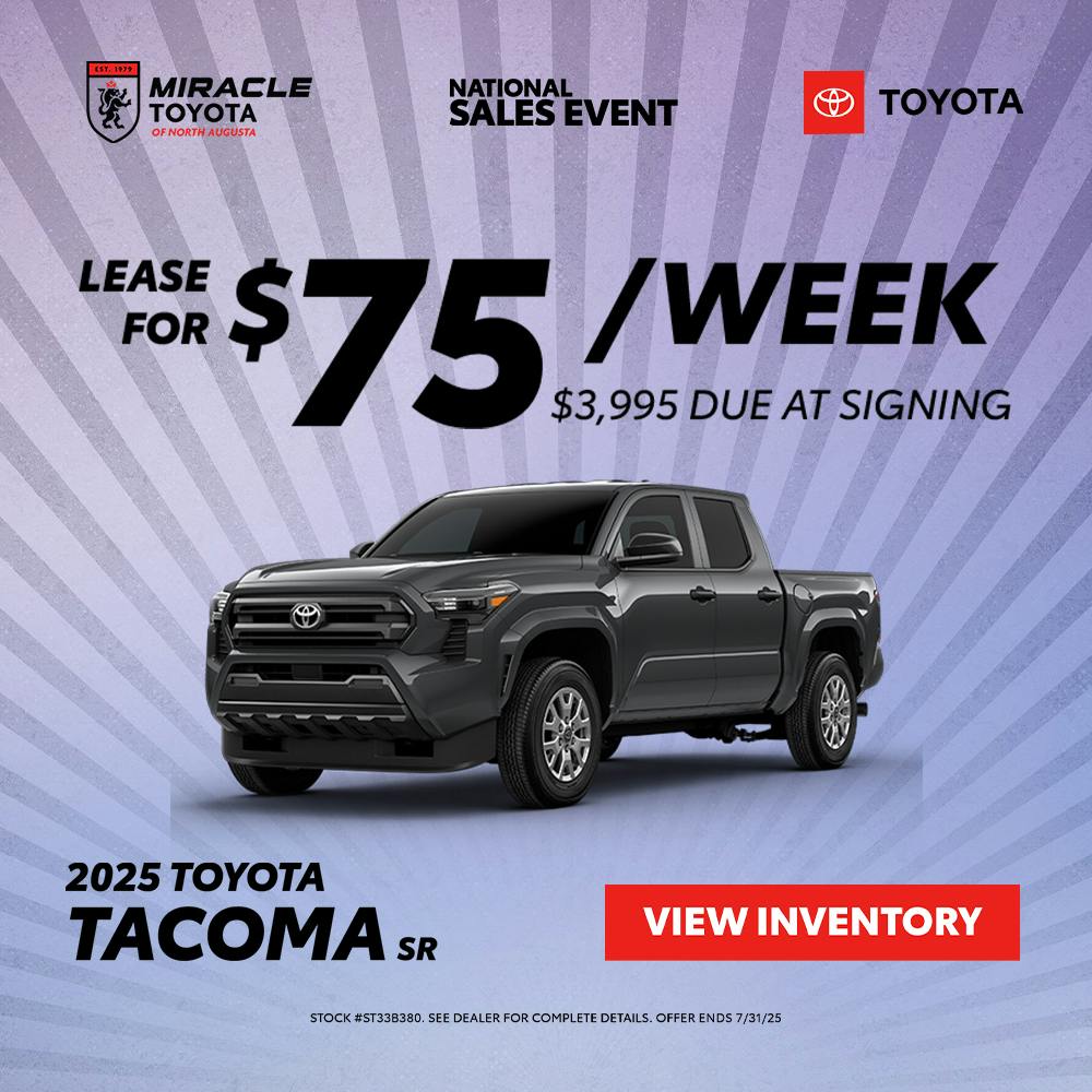 Tacoma SR Sales Event Banner