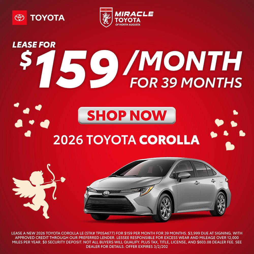 2026 TOYOTA COROLLA LEASE FOR $159 /MOMONTHS