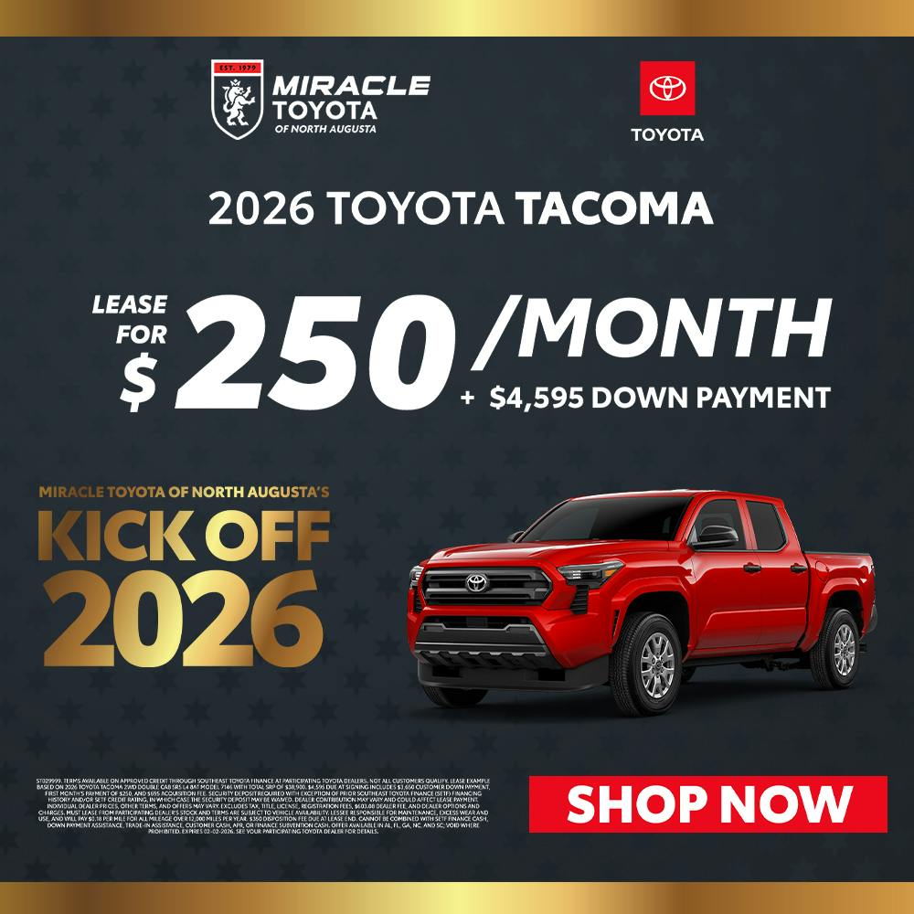 2026 TOYOTA TACOMA LEASE FOR 250/MONTH