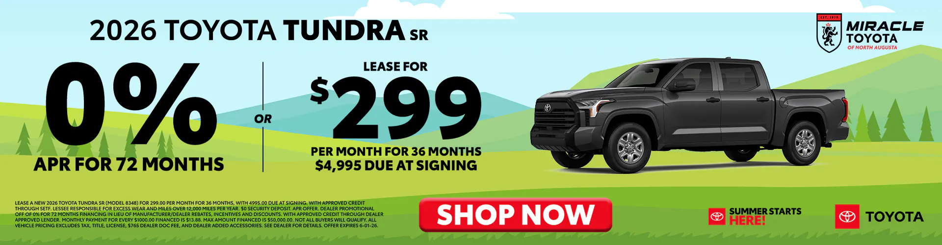 2026 New Toyota Tundra