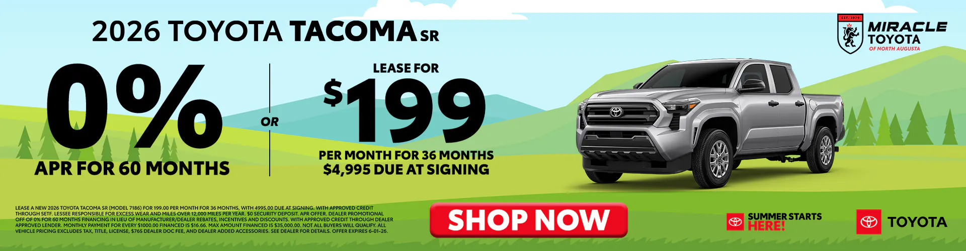 2026 New Toyota Tacoma