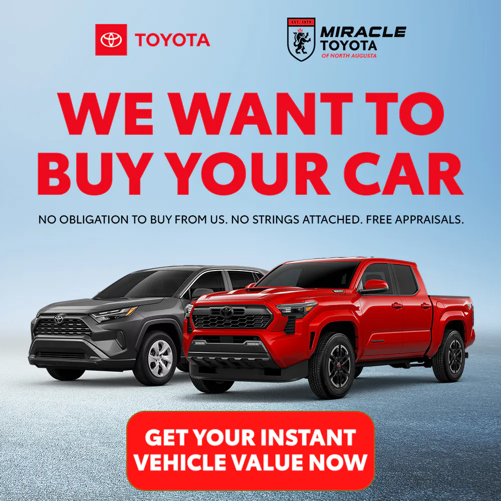 We want to buy your car! | Miracle Toyota of North Augusta