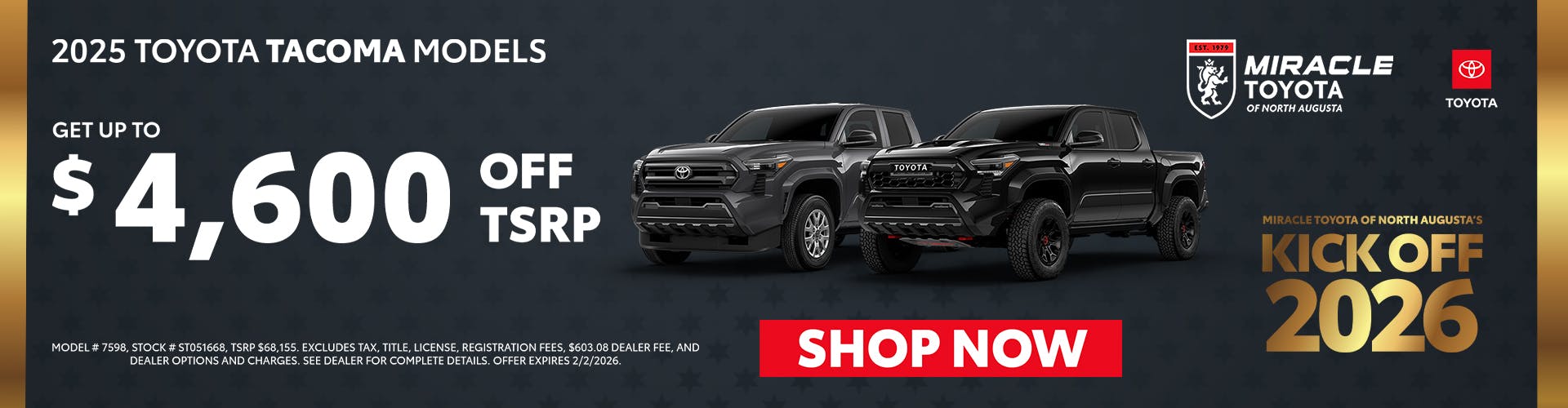 2025 TOYOTA TACOMA MODELS