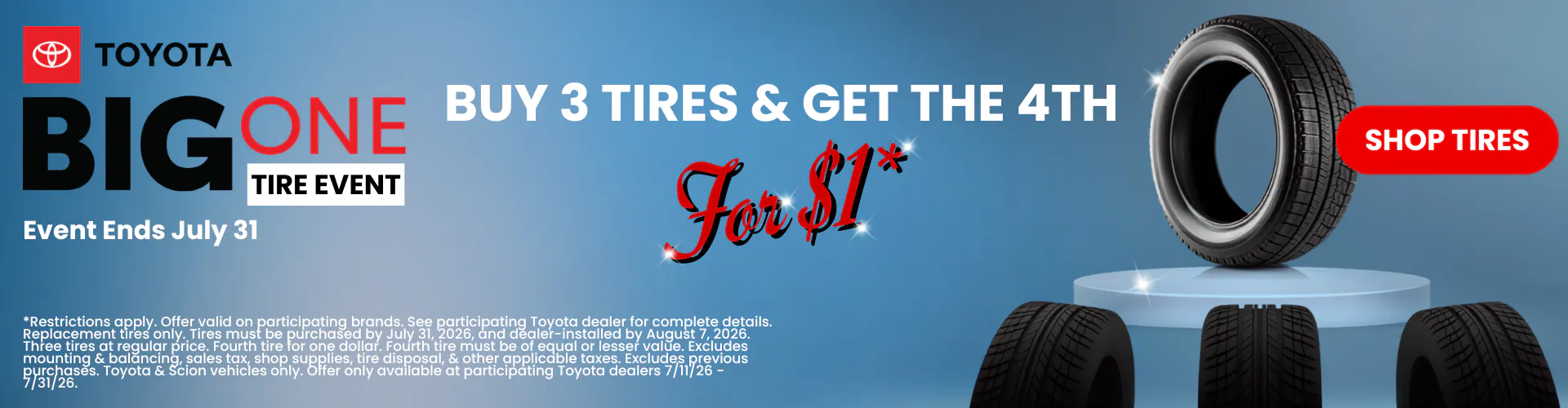 July 26 Tire Savings Event