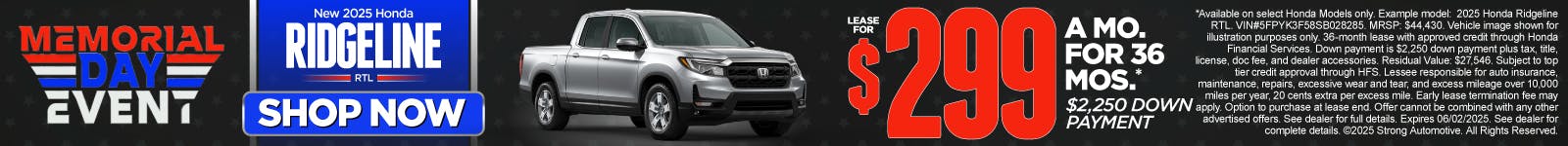 SAM – MAY – ridgeline | Mt. Kisco Honda