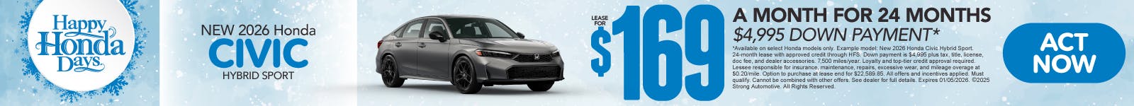 2026 Honda Civic Hybrid Sport | Mt. Kisco Honda