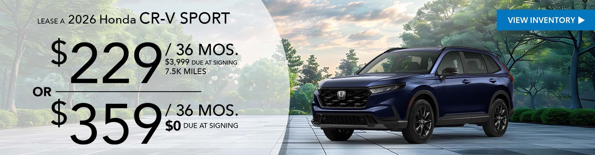 2026 HONDA CRV SPORT