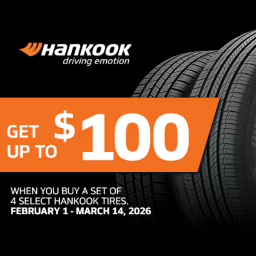 Up To $100 Back With Your Set of 4 Select Hankook Tires | Open Road Honda