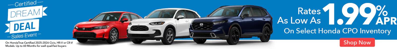 Honda Dream Deal CPO Sales Event | Open Road Honda