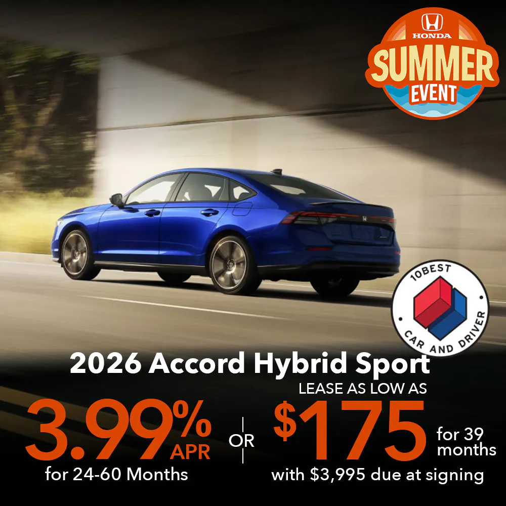 Lease 2026 Honda Accord Hybrid Sport For $175 | Open Road Honda