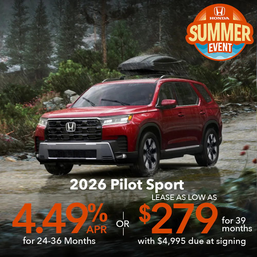 Lease 2026 Pilot AWD Sport For $279 | Open Road Honda