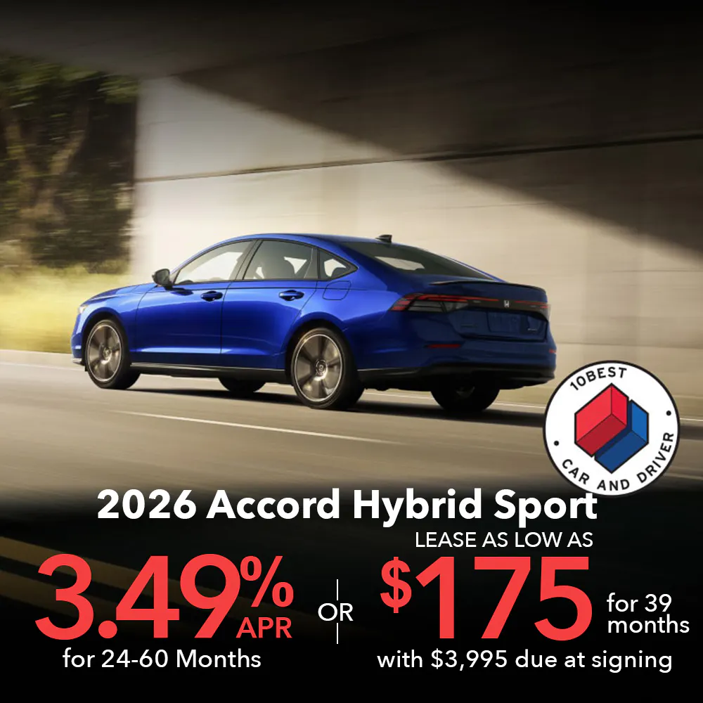 Lease 2026 Honda Accord Hybrid Sport For $175 | Open Road Honda