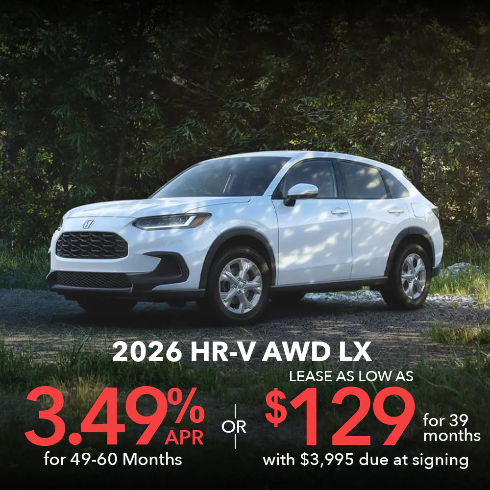 Lease 2026 HR-V AWD LX For $129 | Open Road Honda
