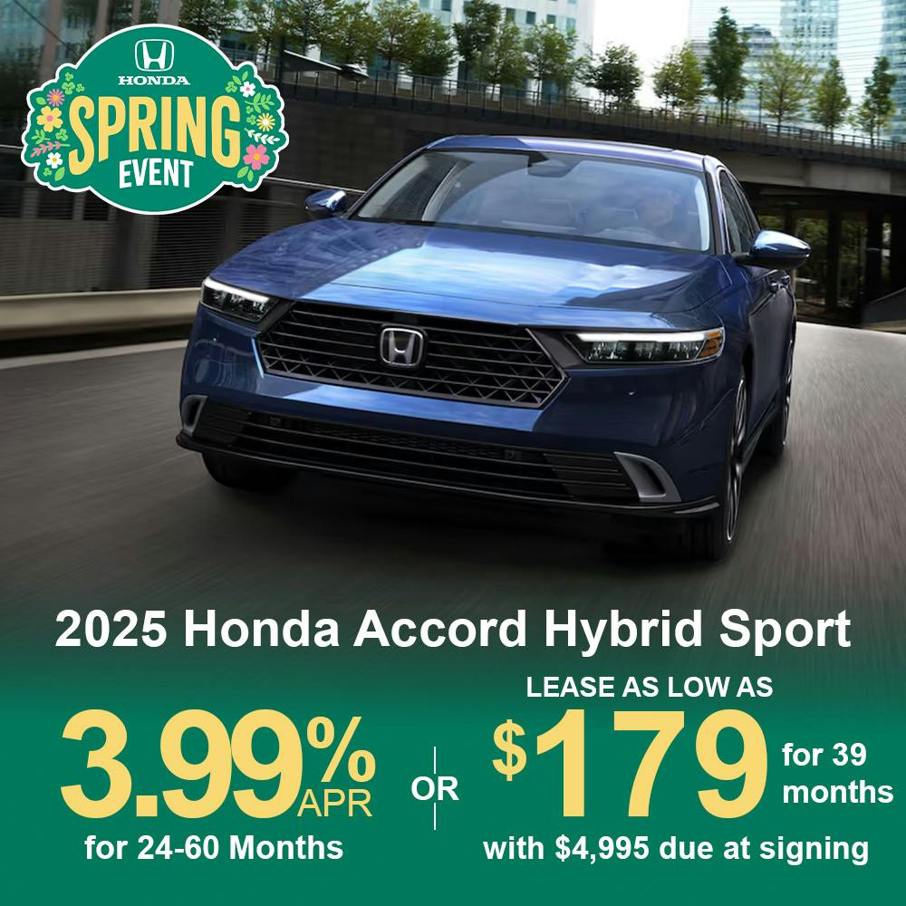 Lease 2025 Honda Accord Hybrid Sport For $179 | Open Road Honda