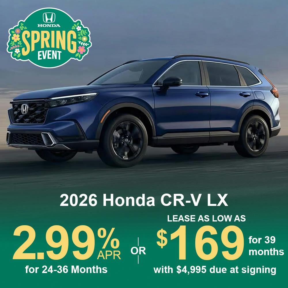 Lease 2026 Honda CR-V LX For $169 | Open Road Honda