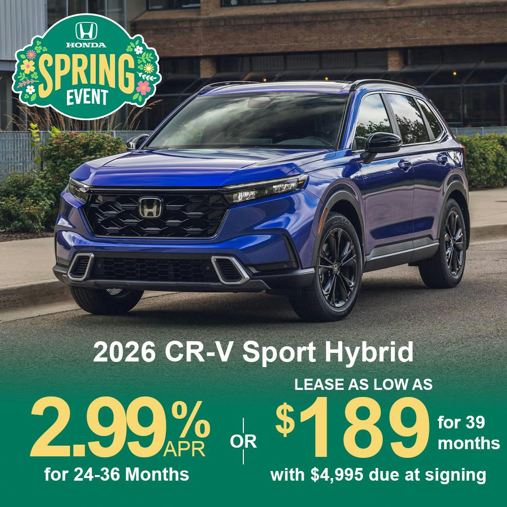 Lease 2026 CR-V Sport Hybrid Sport For $189 | Open Road Honda