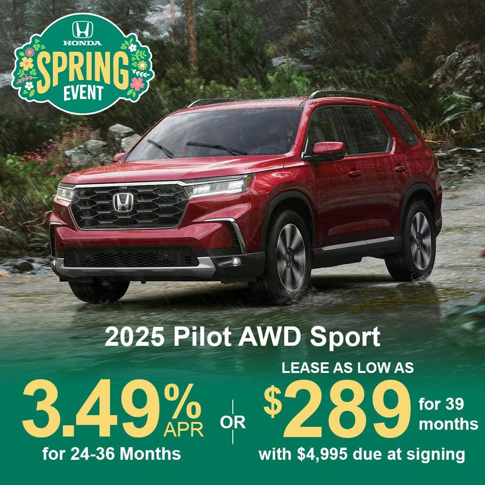 Lease 2025 Pilot AWD Sport For $289 | Open Road Honda