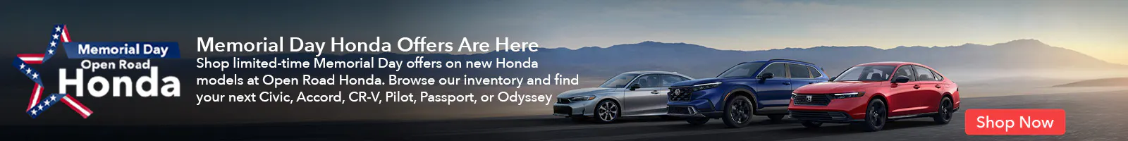 Open Road Honda Memorial Day
