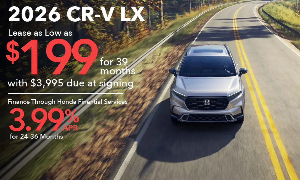 Lease 2026 Honda CR-V LX For $199 | Open Road Honda