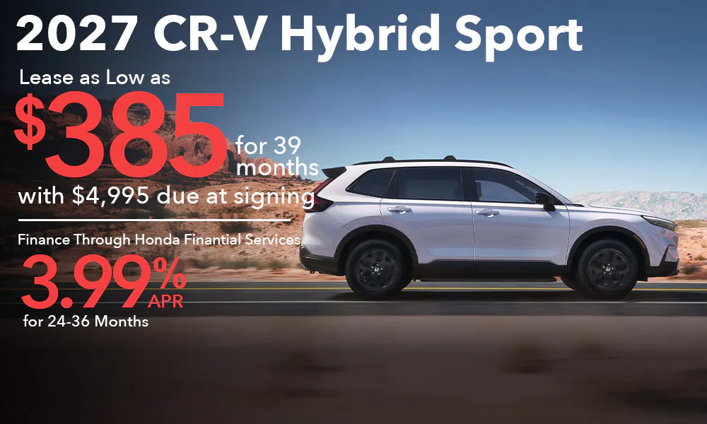 Lease 2027 Honda CR-V Hybrid Sport for $385 | Open Road Honda