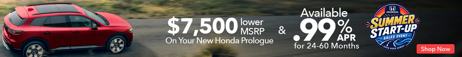 $7500 Off Honda Prologue