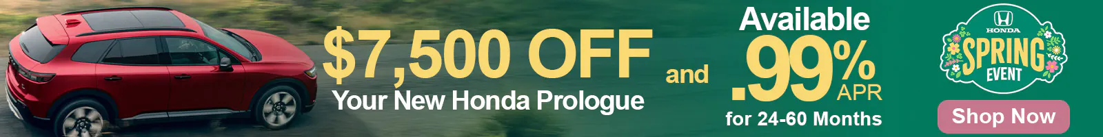 $7500 Off Honda Prologue