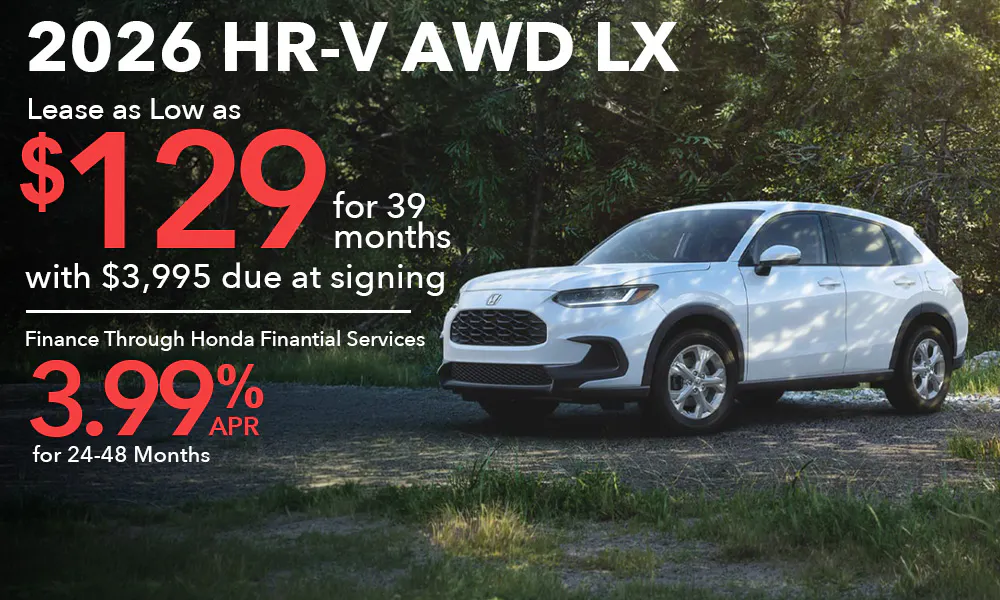 Lease 2026 HR-V AWD LX For $129 | Open Road Honda