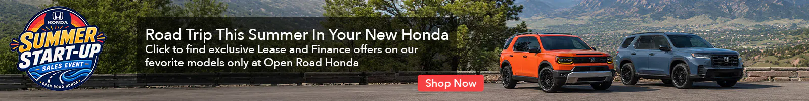 Open Road Honda Summer Startup Sales Event