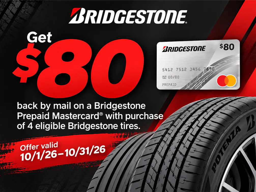 Up To $80 Back With Your Set of 4 Select Bridgestone Tires | Open Road Honda