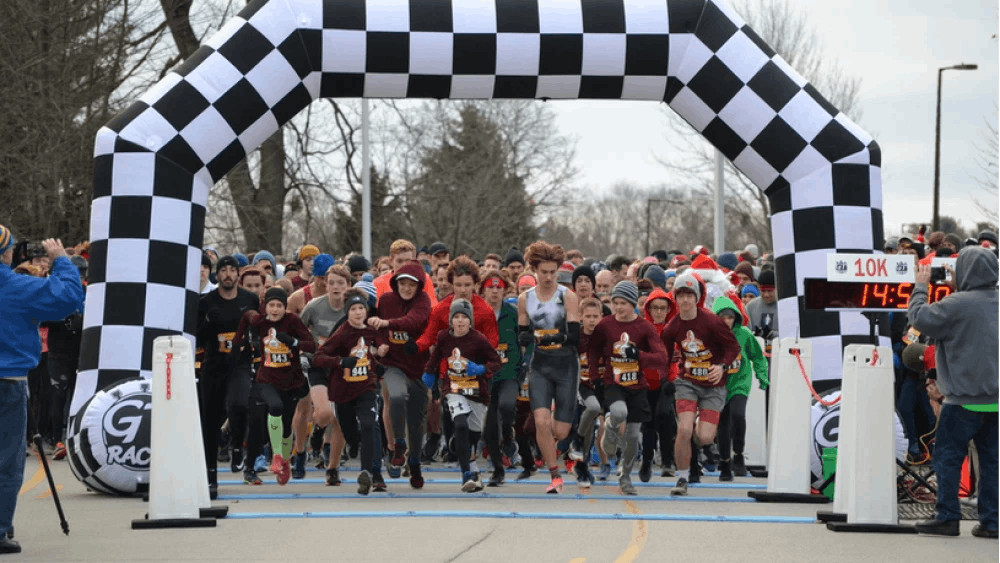 turkey trot start line