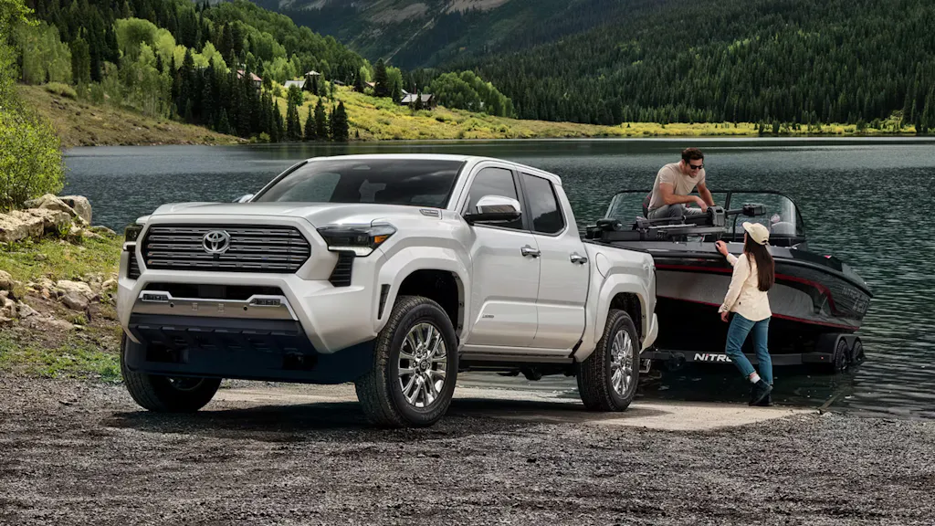2026 toyota tacoma Towing a Boat out of a body of water
